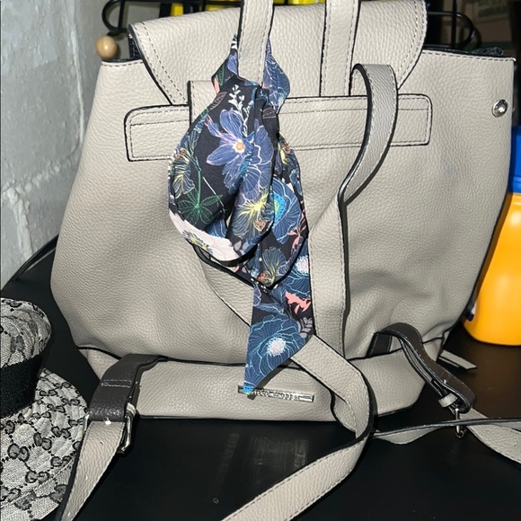 Elegant Gray and Black Steve Madden Women\'s Backpack